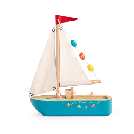 Drewniana żaglówka 22,5x17x27,5cm 632443