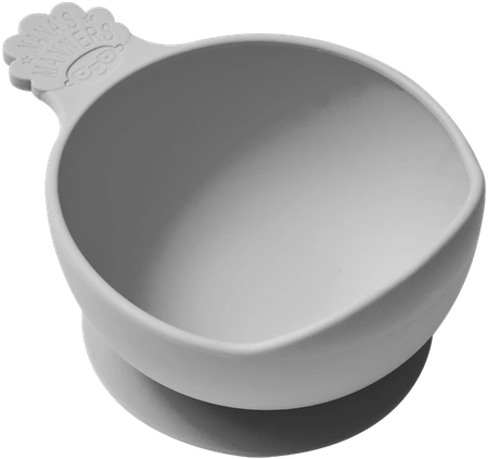 Nana's Manners GREY Miska silikonowa z przyssawką i uchwytem