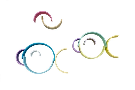 DENA Duża Silikonowa Tęcza Pastel - 12 elementów