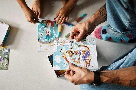 Zestaw artystyczny Kreatywny piasek Podróż dookoła świata 4+, Janod