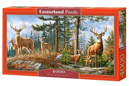 Puzzle 4000 Królewska rodzina jeleni C-400317-2