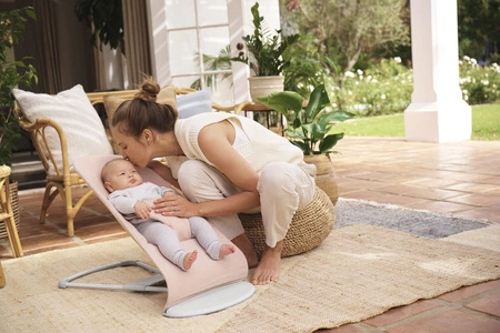 BABYBJORN - leżaczek BLISS WOVEN - Jasny Róż melanż