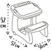 SMOBY Stolik z Tablicą Do Rysowania Biurko z Ławką + 12 akcesoriów