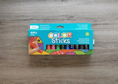 Farby w kredce Apli Kids - 12 kolorów
