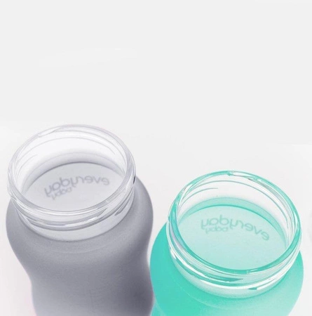 Szklany bidon ze słomką 240 ml, miętowy, Everyday Baby
