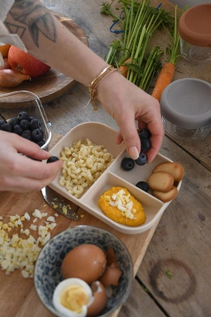 Beaba Silikonowy trójdzielny talerz z przyssawką Clay