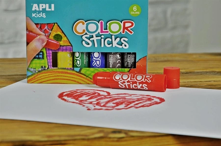 Farby w kredce Apli Kids - 6 kolorów