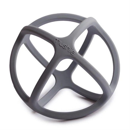 Mushie Sylikonowy Gryzak Sensoryczny 3D Ball Dove Gray