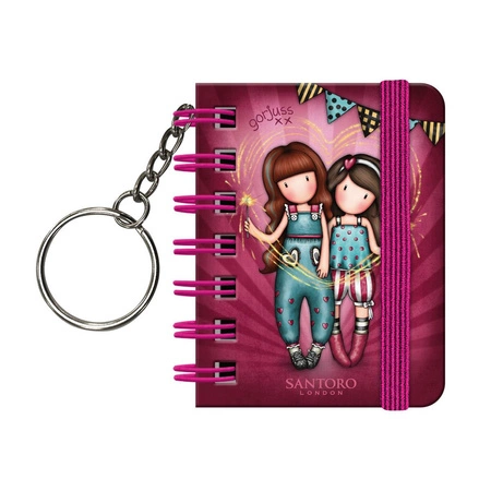 Mały Kołonotatnik z Breloczkiem - Gorjuss - Fairground - Fireworks