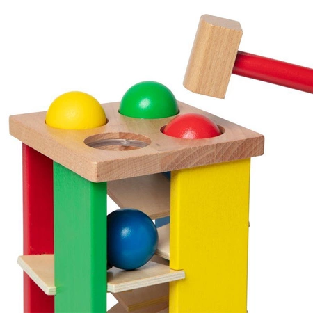 Drewniana wieża przebijanka z kulkami i młotkiem Melissa & Doug 13559