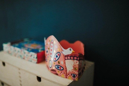 Zestaw kreatywny Kryształki i naklejki Korony 5+, Janod