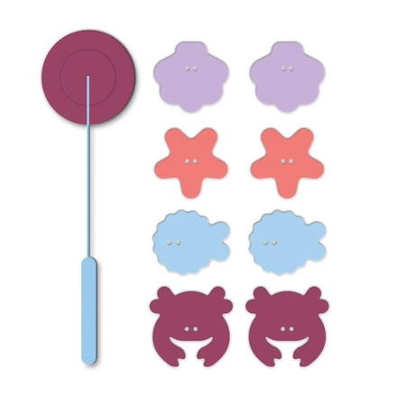 QUUT Klocki piankowe do nawlekania do kąpieli Beedi Fish Burgundy