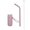 Silikonowa słomka w etui We Might Be Tiny - Dusty Rose