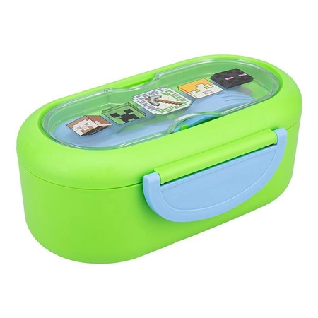 Minecraft pudełko na lunch plus sztućce