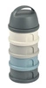 BEABA Pojemniki na mleko w proszku 4 komory mineral grey/blue (opakowanie zbiorcze 6 szt.)