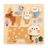 Drewniane puzzle ZWIERZĄTKA ZIMĄ  DJ01090
