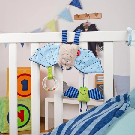 Zabawka rozwojowa Nietoperze szeleścik grzechotka piszczałka dzieci sigikid