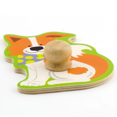 VIGA Drewniane Puzzle z Pinezkami Farma