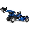 FALK Traktor New Holland Niebieski na Pedały z Przyczepką od 3 Lat