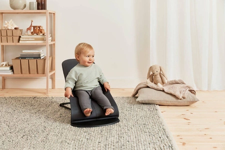 BABYBJORN - leżaczek BALANCE SOFT COTTON/JERSEY - Szary / Szary