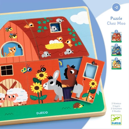 Puzzle 3 warstwowe GOSPODARSTWO DJ01482