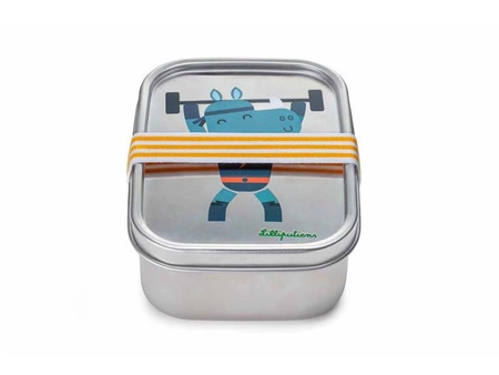 LILLIPUTIENS Lunchbox ze stali nierdzewnej Super Nosorożec Marius