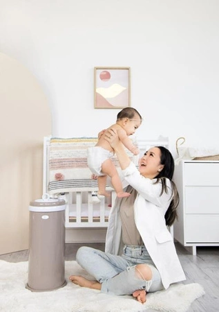 Ubbi Stalowy Kosz na Pieluchy Taupe