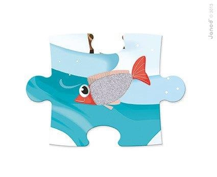 Puzzle sensoryczne 20 elementów Lodowa kraina, Janod