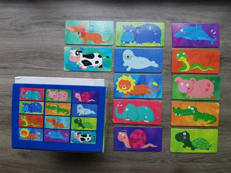 Zestaw Puzzli dla dzieci 3w1 Apli Kids