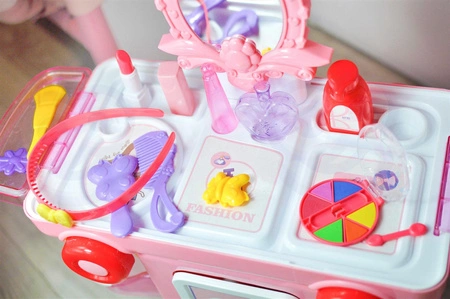 WOOPIE Przenośna Toaletka dla Dziewczynki 2w1 Walizka Bus 36 el.