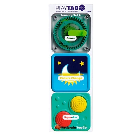 Fat Brain Toy Zabawka Sensoryczna PlayTab Kwadraty Zestaw 4