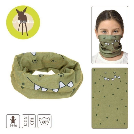 Lassig Wielofunkcyjna chusta komin Flexi Loop Crocodile olive