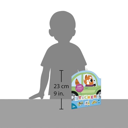 Janod Naklejki wielorazowe na arkuszach 200 szt. Pojazdy 3+