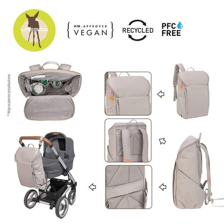 Lassig Green Label Plecak dla mam z akcesoriami Slender Up Backpack taupe