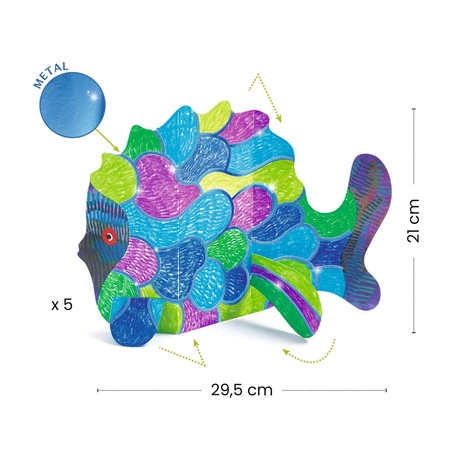 Metaliczne kolorowanki POD FALAMI DJ00095