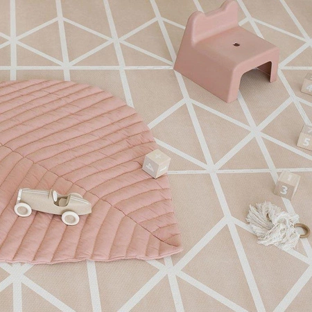 TODDLEKIND Mata do zabawy z bawełny organicznej w kształcie liścia Leaf Mat Sea Shell