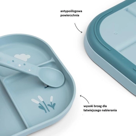 Done by Deer Talerzyk Dzielony Foodie Elphee Blue