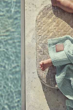 Elodie Details - Kocyk tkany - Aqua Turquoise