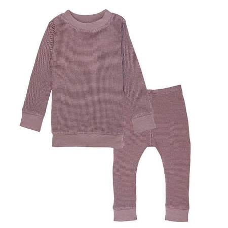 Lodger dwuczęściowa piżamka bawełniana wrzosowa Ciumbelle Rose r. 74