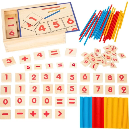 Matematyka drewniana gra edukacyjna Patyczki 11740-Small Foot, gra dla dzieci