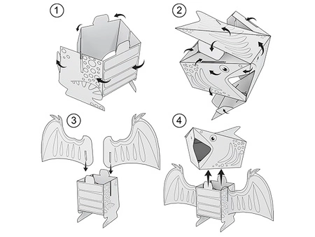 Kolorowanka 3D Cube head Dino - PTERODACTYL 3l+ MONUMI