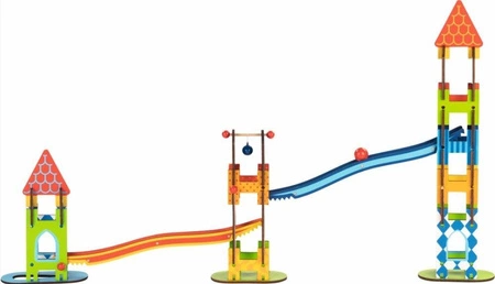 Kulodrom dla dzieci Kolorowy tor rycerski 53896-Goki, zjeżdżalnie dla kulek