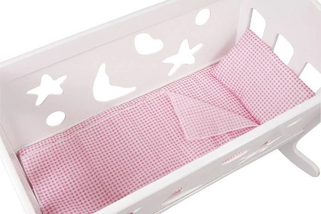 Drewniana kołyska dla lalek, łóżeczko dla lalek, Gwiazda, small foot design