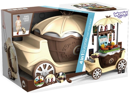 WOOPIE FastFood Sklep na Kółkach Wózek Wlizka 59 akc. 4w1