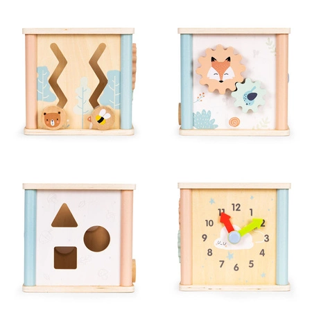 Drewniana kostka edukacyjna sorter klocki Ecotoys