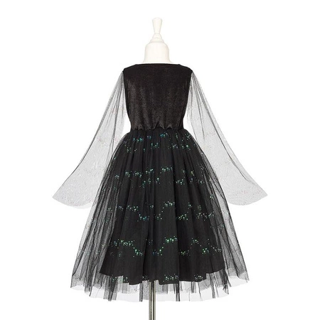 Souza! Kostium sukienka tiulowa z cekinami i lampkami LED czarownica Agatha 5-7 lat