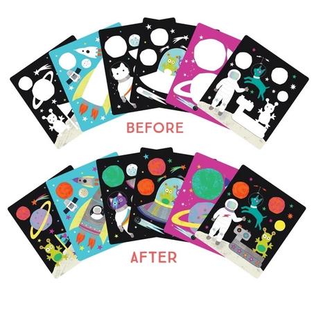 Kosmos magiczne kolorowanki wodne z podpórką 6 kart