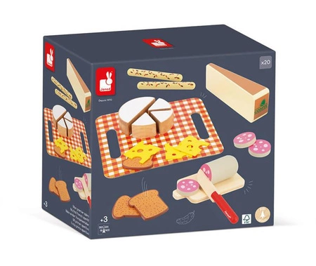 Zestaw francuskich przekąsek deska serów i wędlin 3+, Janod