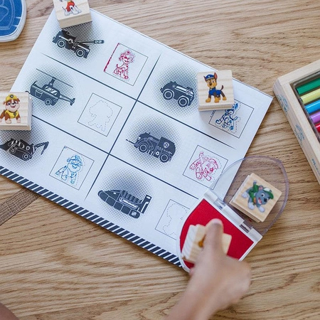 Kreatywny zestaw z pieczątkami Psi Patrol Wooden Stamps Activity Set Melissa and Doug 33264