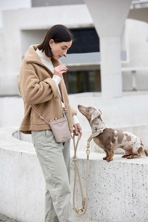 PALOPA Torebka saszetka na smakołyki dla psa Karl taupe M